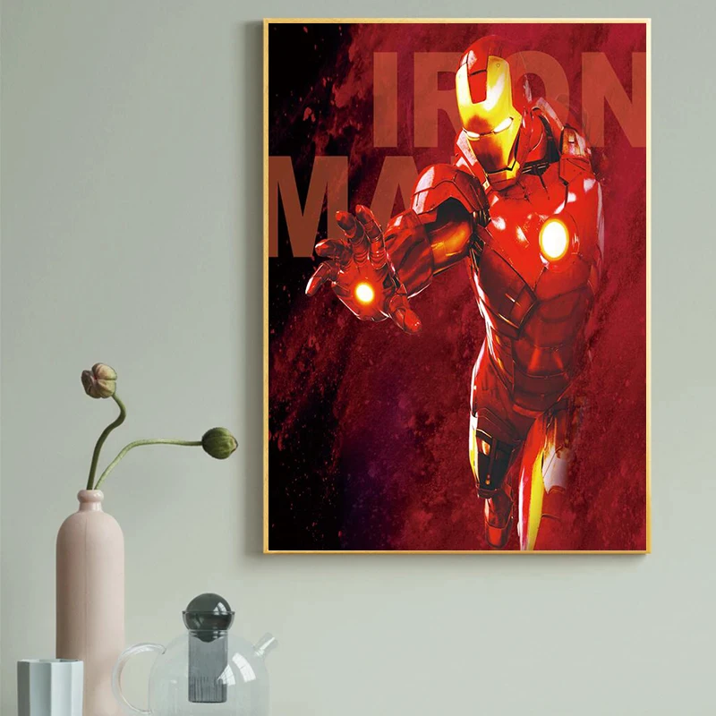 Картина на холсте из комиксов Marvel супергерои Человек паук Халк настенное