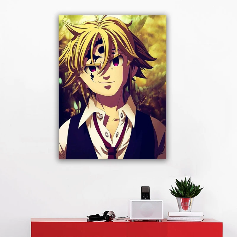 

HD Printed The Seven Deadly Sins Canvas Painting Home Decor Bedroom Background Wall Art Anime Pictures Modular Meliodas Poster