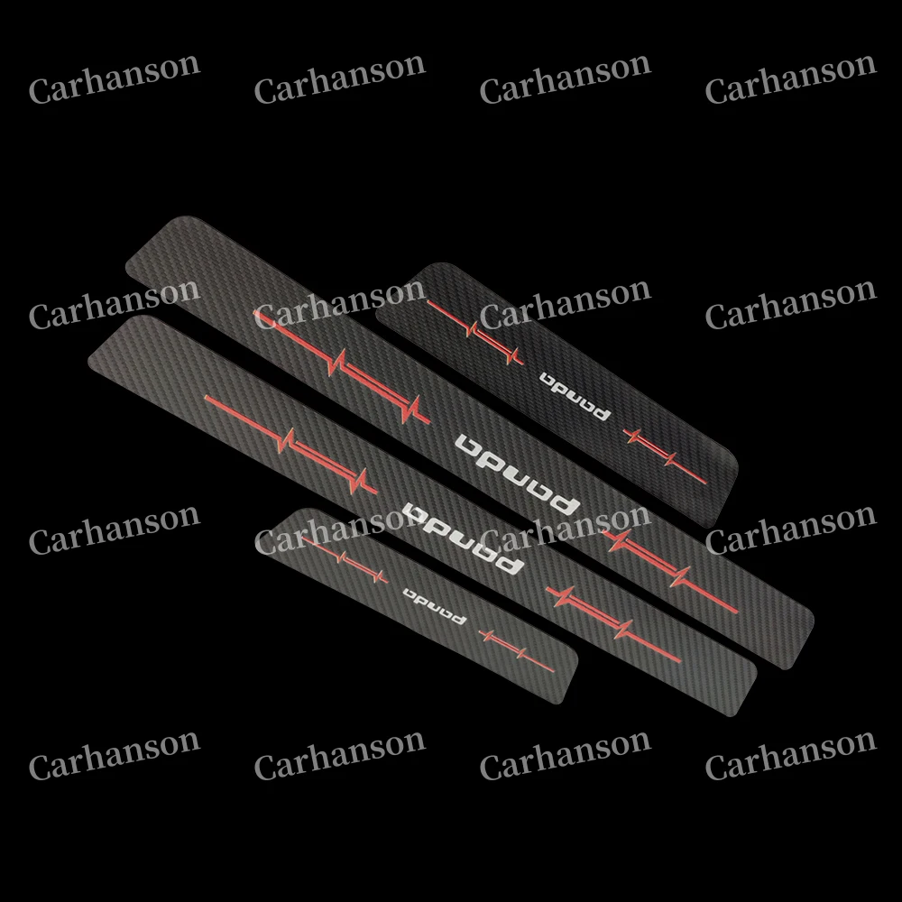 Для Fiat Panda аксессуары двери автомобиля педаль подоконника кожа стикер