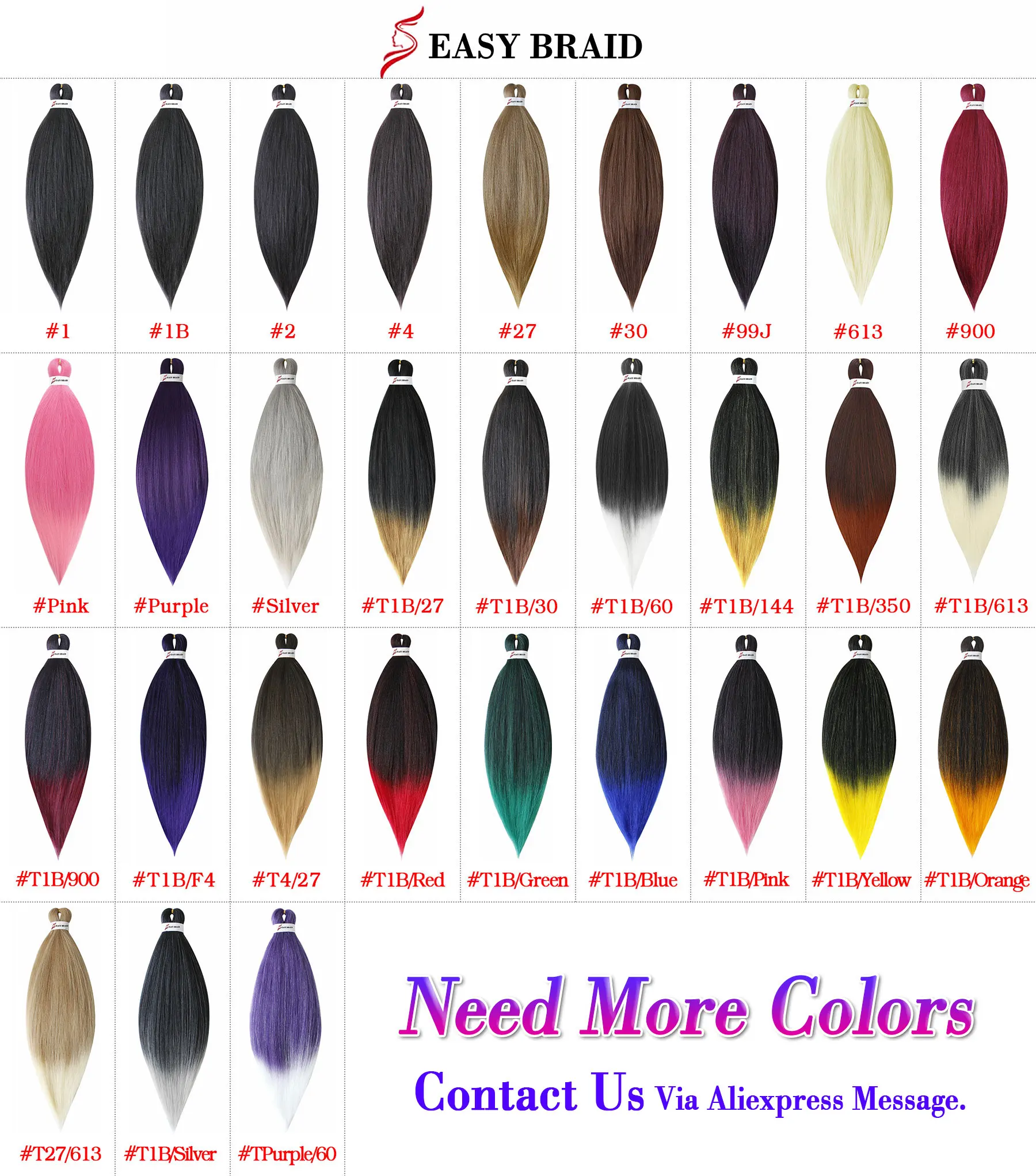 26 дюймов Омбре легкая оплетка горячая вода плетение волос предварительно