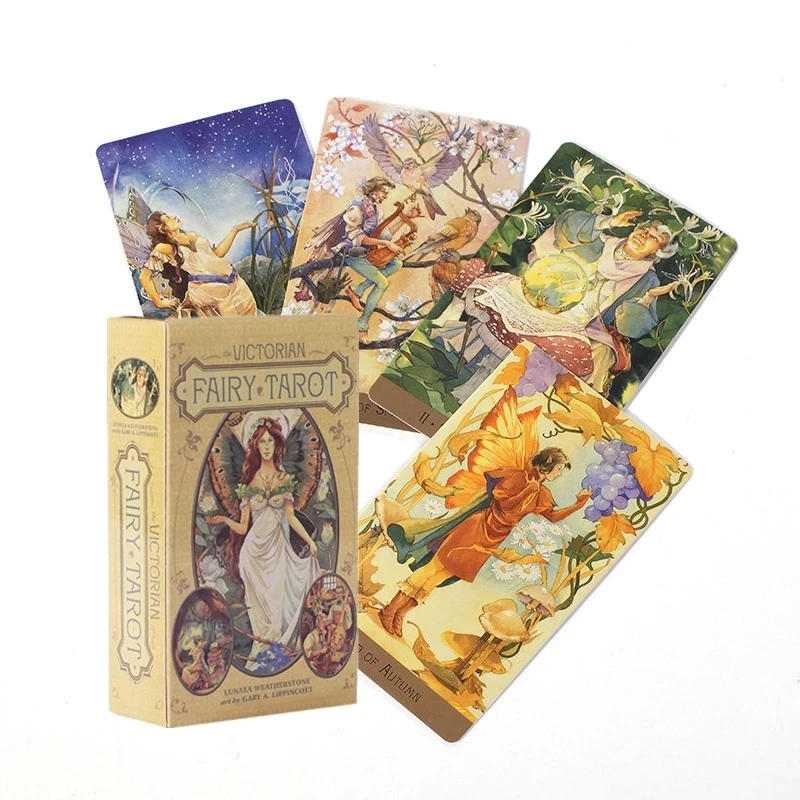 

New Enlglish Victorian Fairy Tarot Cards Deck Board Game Card Easy To Carry Children Educational Toy Family Friend Party Cards