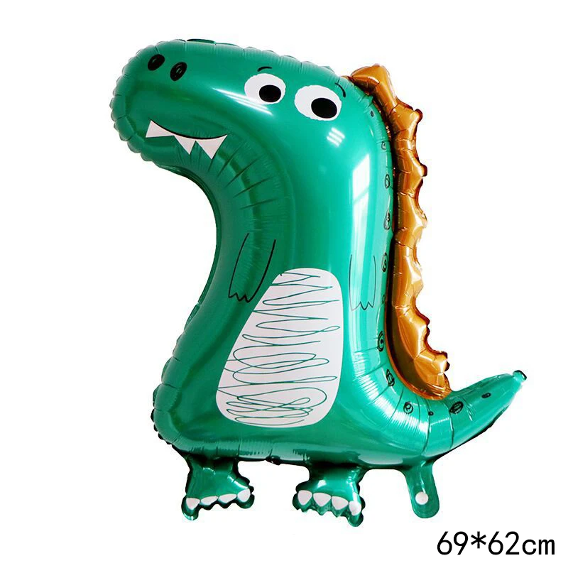 New Year 3D Dinosaur Foil Balloons Green Standing Dragon Birthday Party Decorations Kids Supplies Baby Shower Toys Air Globos | Дом и сад