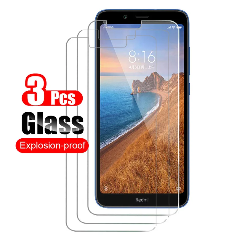 

3Pcs For Xiaomi Redmi 7A Tempered Glass Screen Protector For Xiaomi Redmi 7A Front Protective Glass Shield Film 9H