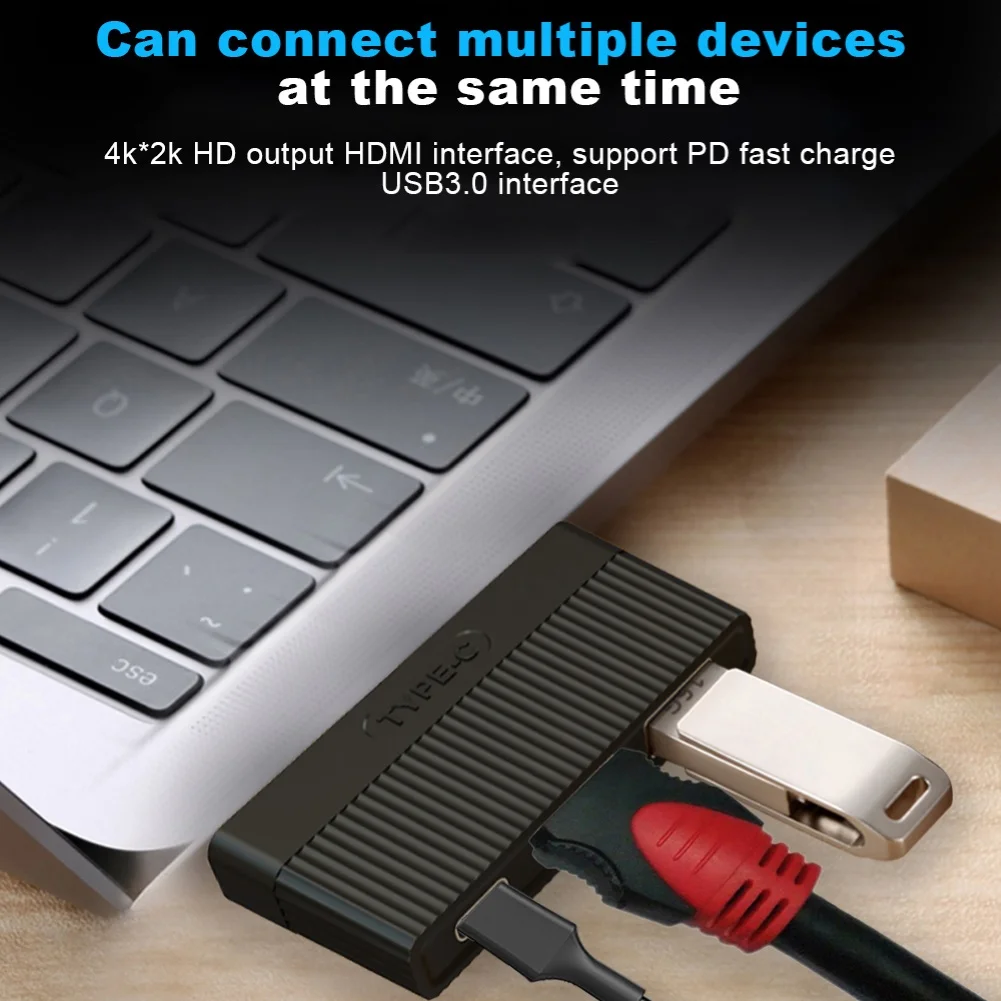 3 usb хаб USB C к HDMI 4k 60 Гц Тип c 3usb3. 0 PD 100W зарядное устройство адаптер 5 в 1 конвертер для