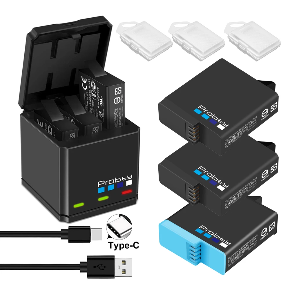 Зарядное устройство Probty для GoPro Hero 8 7 6 5 | Электроника