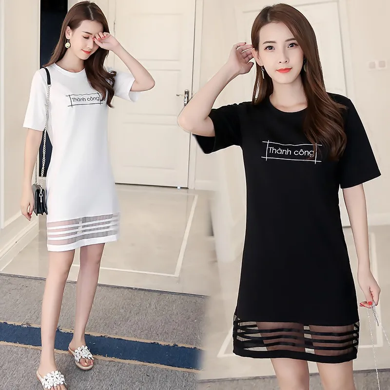 

New Fashion Women Sexy Plus Size Summer Dresses Short Sleeve Slim Straight Dress Rk