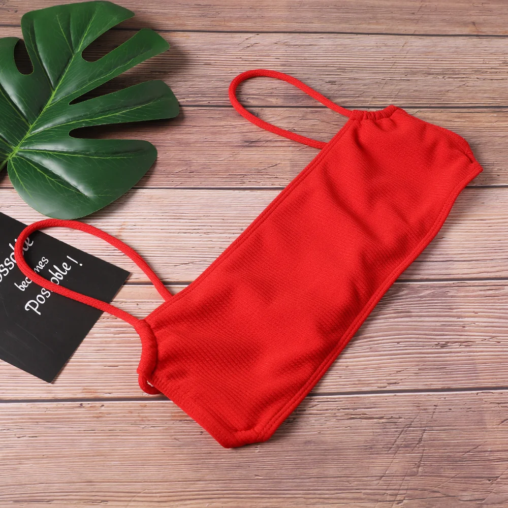 Hot Women Sexy Camisole String Bikini Pured Color Swimwear for Girls in Pool Party and Beach Suit |