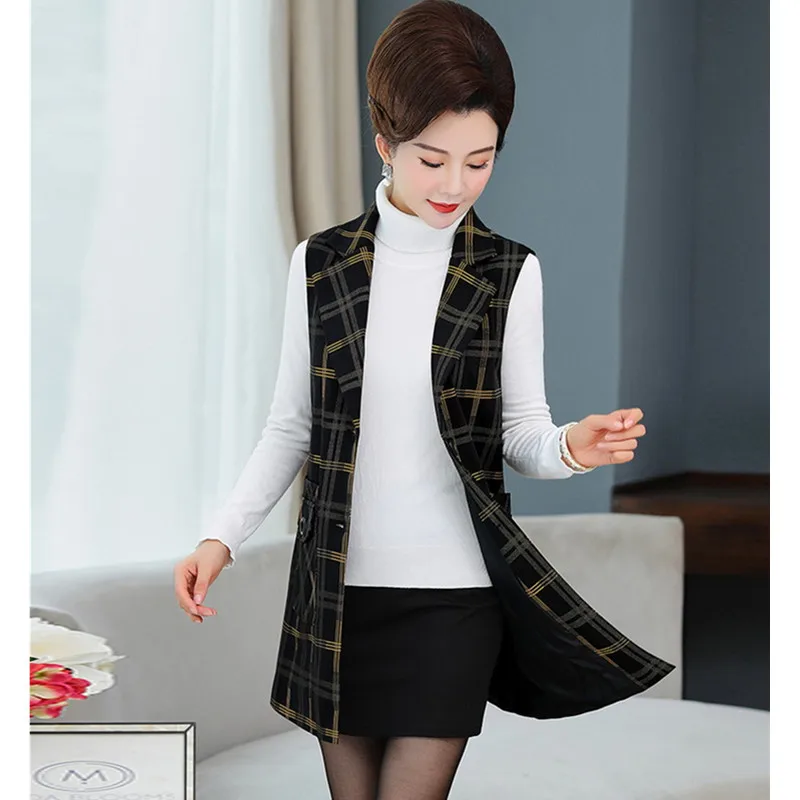 Свободный женский жилет UHYTGF большого размера 5XL модный весенне-осенний