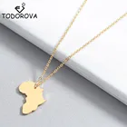 Todorova кулон Карта Африки ожерелья для женщин и мужчин ювелирные изделия из нержавеющей стали в эфиопском африканском стиле карты Ювелирные изделия Подарки