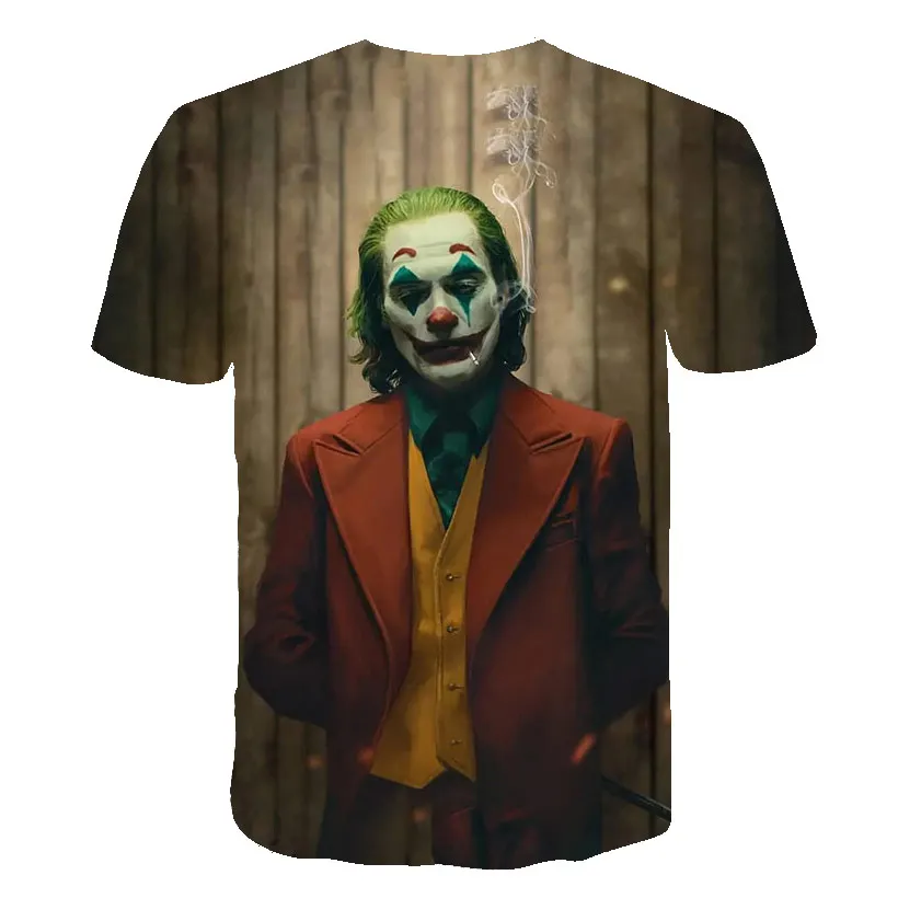 

Men Leisure Breathable Tops 2019 Autumn Summer Newest clown 3D Print Cool Funny T-Shirt Fashion Men Short Sleeve Tops T Shirt