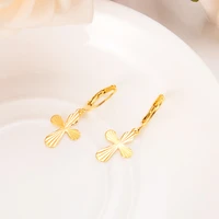 gold filled womens drop earring dangle earring charms jewelry religions christian cross earrings brincos vintage girls gift