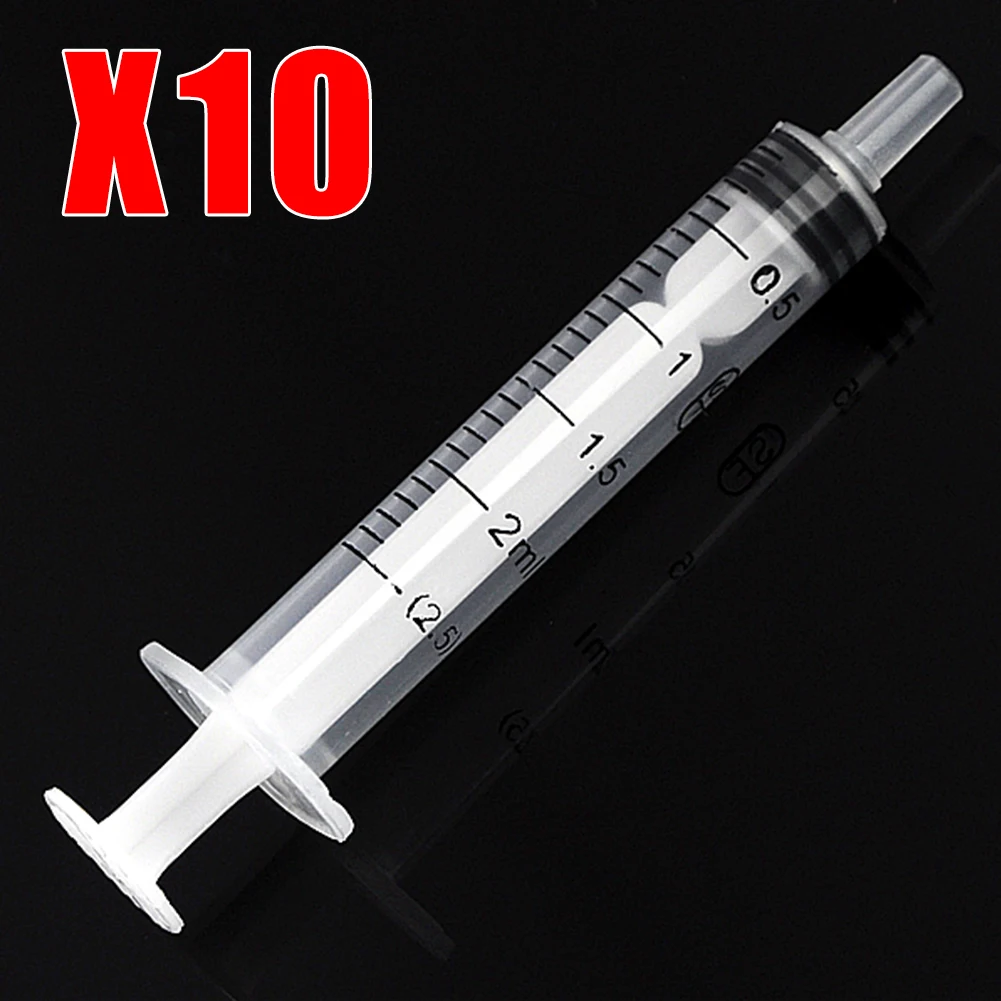 

50PCS 2.5mL Slim Injection Nutrient Syringe Solute Mixture Reusable plastic Hydroponics With scale Lab Medical Tools Measuring