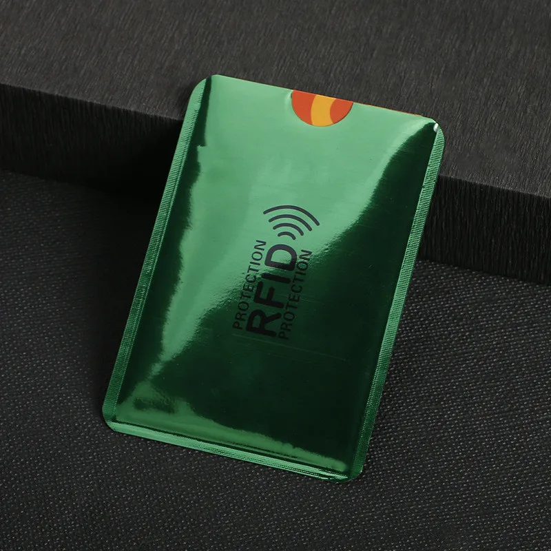 HJKL 6 шт. Rfid кошелек блокирующий замок держатель для банковских карт Id Чехол для банковских карт защита металлический кредитный NFC Держатель алюминий 6,3*9,1 см