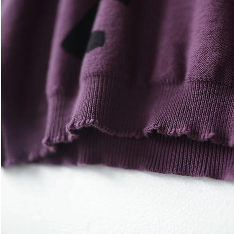 

Women Sweater Pullover Batwing Sleeve V Neck Letters Print Knit Tops for Spring Retro Vintage Casual Big Loose B04240932