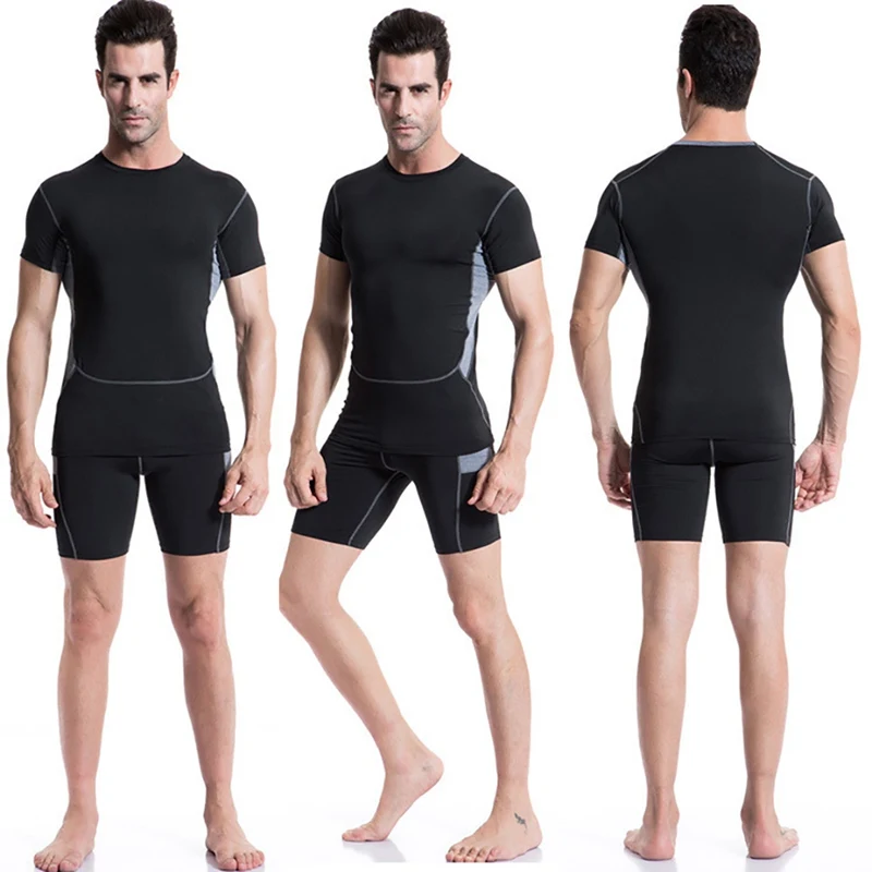 

Men Sport Short Sleeve T-Shirt Sweat Outdoor Hiking Jogging Shirt Quick Drying Running Cycling Fitness Apparel Sportswear Zi