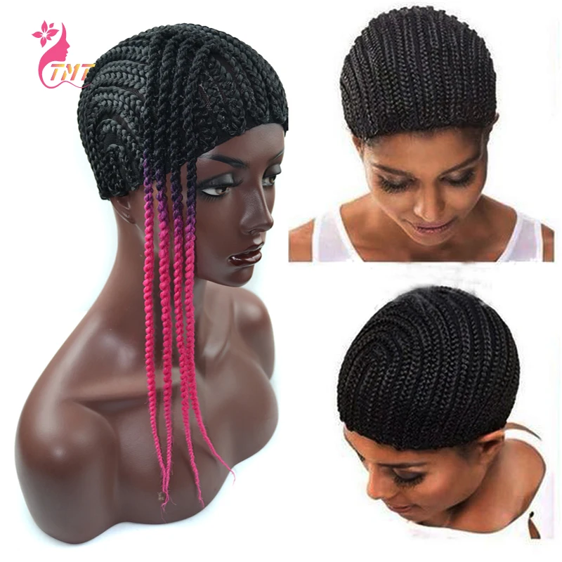 

Synthetic Black Super Elastic Cornrow Cap For Weave Crochet Braids Hair For Making Glueless Hair Net Liner Braided Wig Cap Net