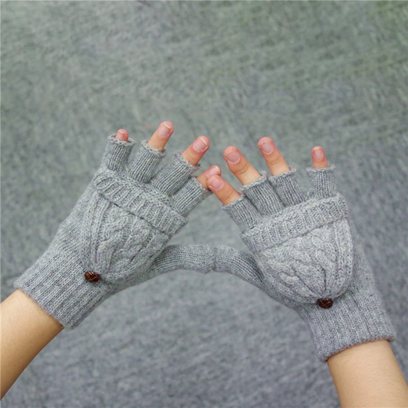 

Ladies Clamshell Gloves Fashion Twist Clamshell Dual-Use Warm New Gloves High-Quality Half-Finger Female Gloves For Female