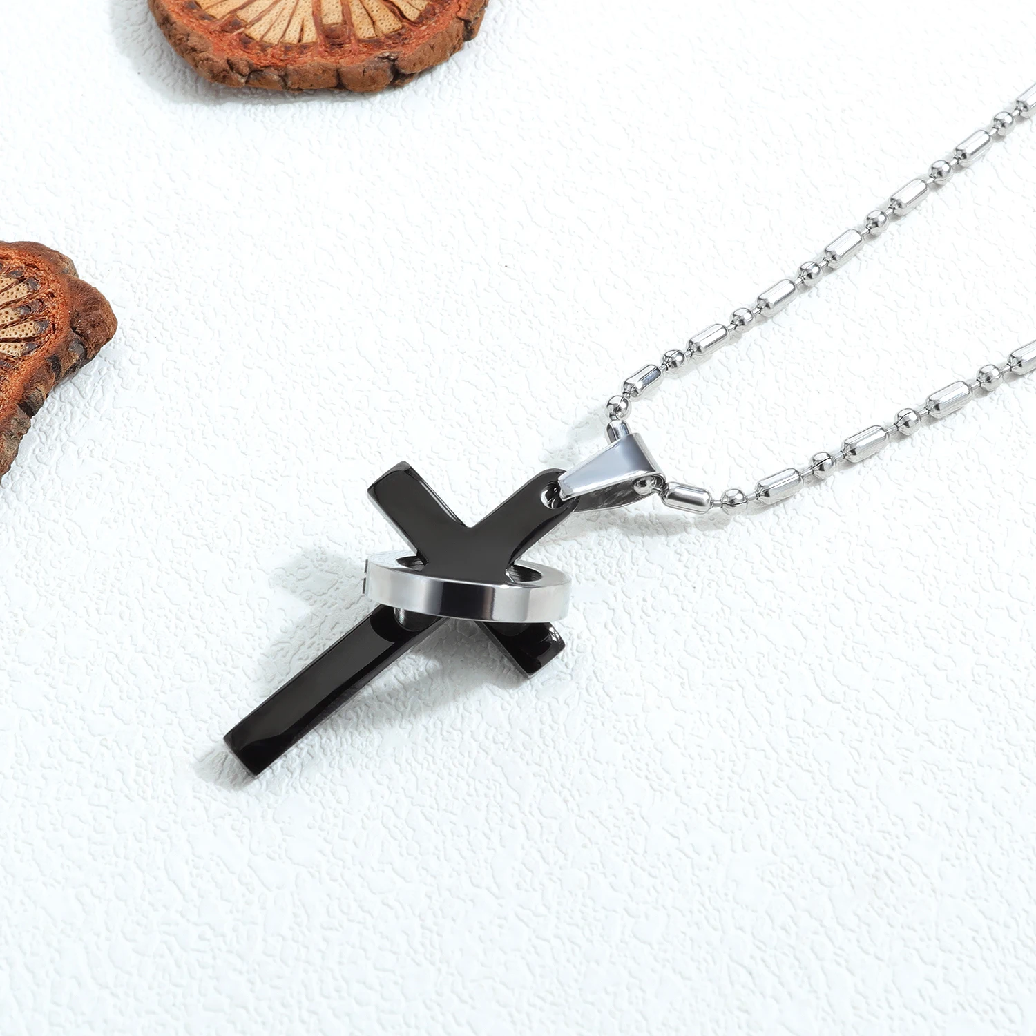 Классическое ожерелье с подвеской крестом для мужчин и женщин цепочка из