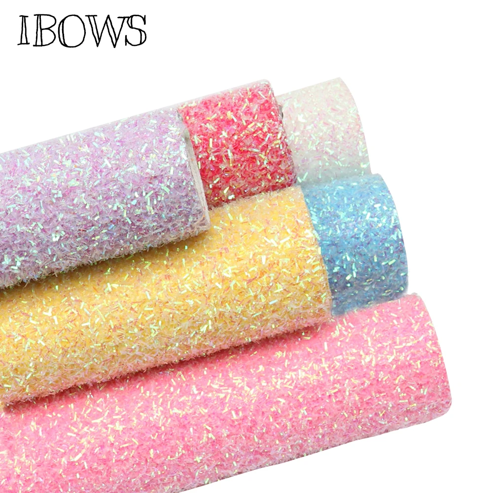 Блестящая синтетическая кожа IBOWS 22*30 см блестящая полоса ткань с бантом и