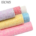 Блестящая синтетическая кожа IBOWS, 22*30 см, блестящая полоса, блестящая ткань с бантом и блестками для свадебного украшения, сумки сделай сам, материалы для шитья обуви