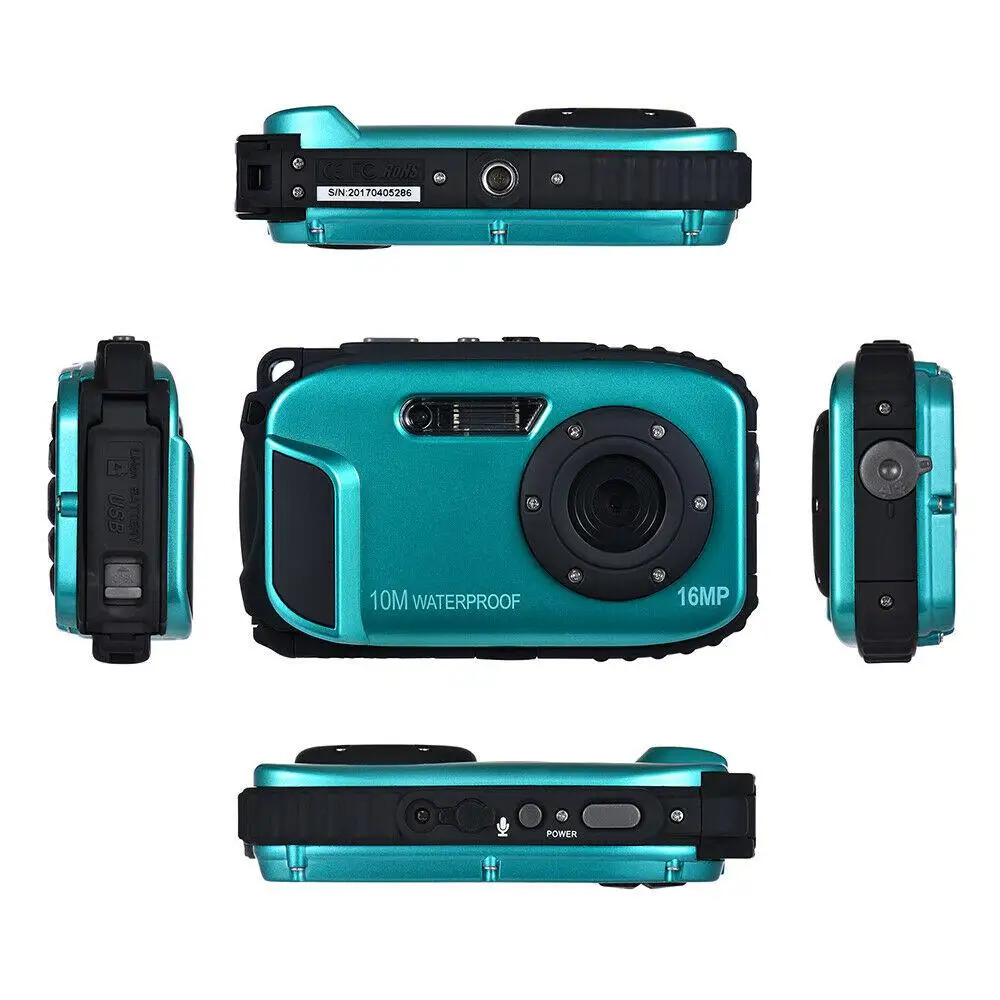 16MP 2,7 дюймов HD lcd водонепроницаемая цифровая видеокамера DVR видеокамера 8X ZOOM Водонепроницаемая камера стабилизация изображения r60