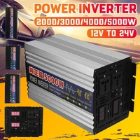 led display car inverter 12v 220v 2000w 3000w 4000w 5000w dc 12v to ac 220v pure sine wave voltage transformer power converter