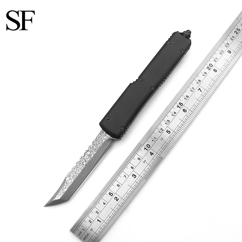 Охотничий нож SF UT UT85 охотничий Клинок с Дамасским лезвием рукоятка из