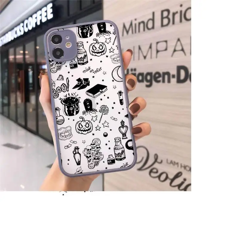 

Mysterious witch Pharmacy supplies Phone Cases Matte Transparent for iPhone 7 8 11 12 s mini pro X XS XR MAX Plus cover funda