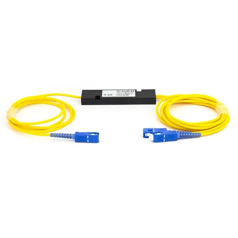 SC/UPC 1X2 PLC Singlemode Fiber Optical splitter FTTH PLC SC/UPC 1x2 PLC optical fiber splitter FBT Optical Coupler