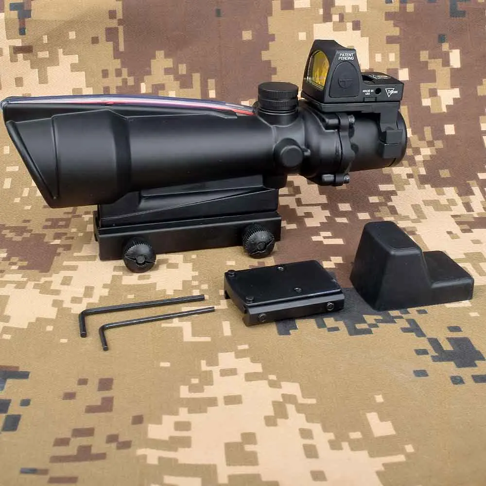 5X35 ACOG охотничий прицел BDC шеврон Подкова Сетка оптические прицелы с красной точкой для тактической винтовки cal. 223. 308
