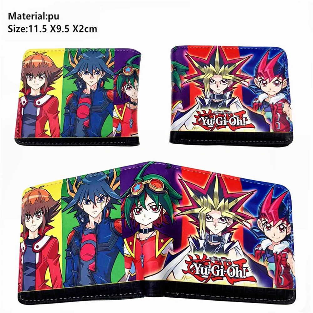 

Короткий кошелек из искусственной кожи юги Муто с аниме Yu-Gi-Oh, складной держатель для фото и карт, мультяшный кошелек для мальчиков и девочек...
