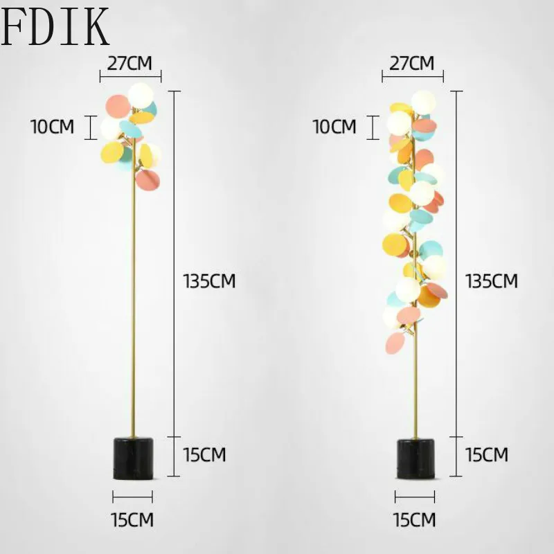 Современная светодиодная Напольная Лампа настенная лампа с искусственным