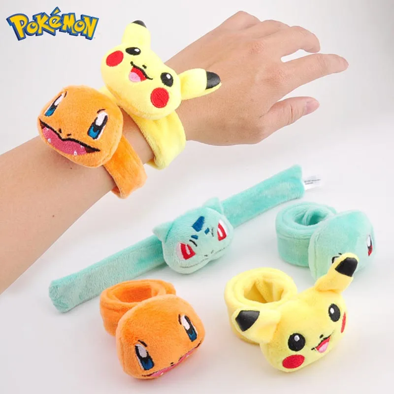 Покемон плюшевый браслет на запястье куклы Пикачу Сквиртл чармандер булбазавр