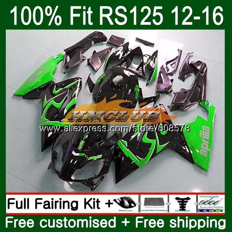 

Injection For Aprilia RS4 RS-125 RS125 12 13 14 15 16 Green black 41LL.28 RSV125 RS125RR RS 125 2012 2013 2014 2015 2016 Fairing