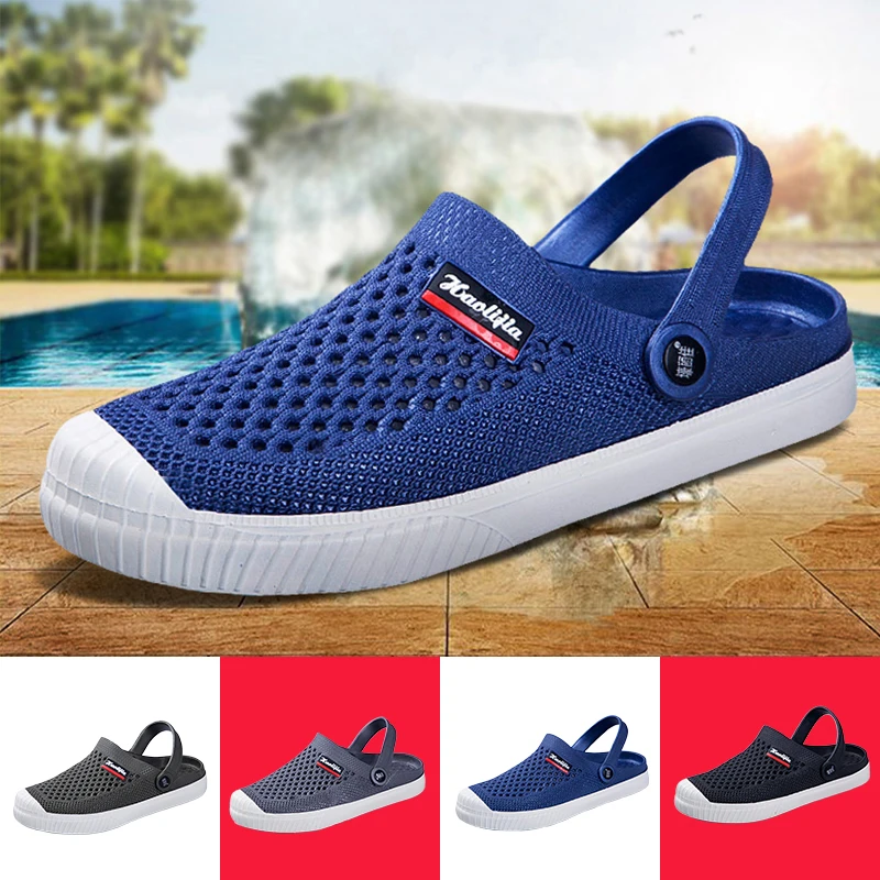 Новинка 2020 года мужские сандалии шлепанцы без застежки Цвет Черный сезон лето