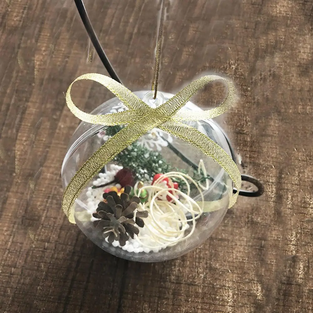 DIY пластиковые прозрачные Рождественские шары подвесной шар безделушка