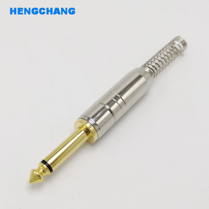 

Моно 6,35 мм штекер 1/4 дюйма аудио разъем 6,35 мм штекер с пружинной защитой