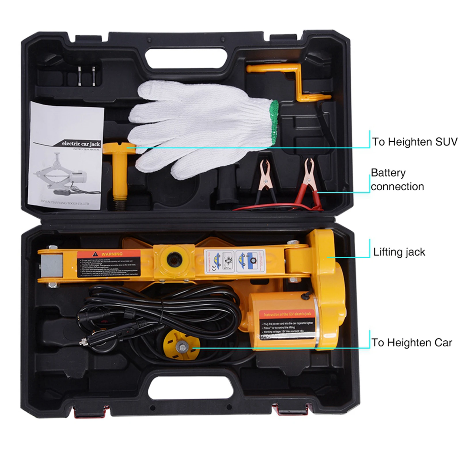 Электрический подъемный домкрат 12 В постоянного тока 2 тонны/3 тонны