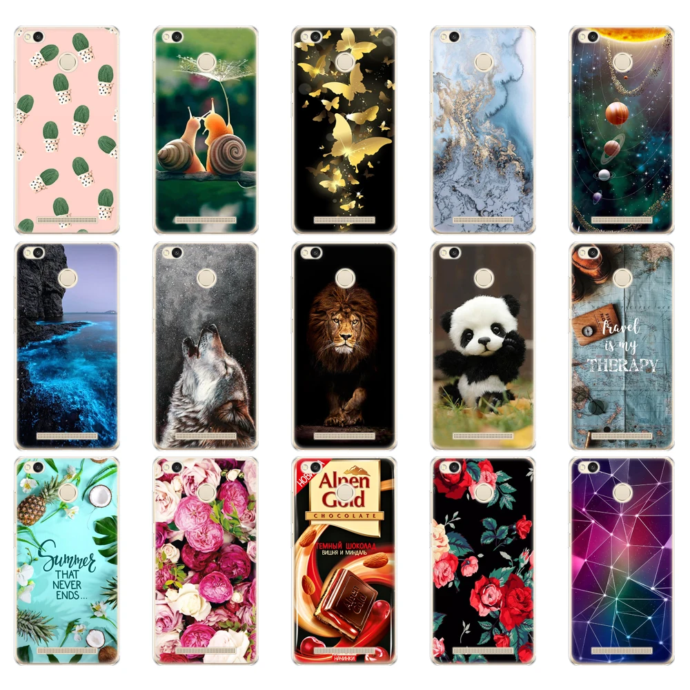 For Xiaomi Redmi 3s Case For Redmi 3 Pro Silicon Soft TPU Back Phone Cover for Xiaomi Redmi 3 Pro Redmi 3S Case 5.0
