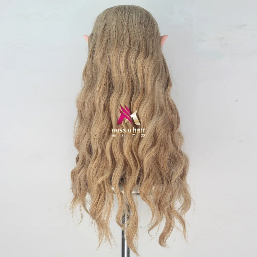 Женский парик из фильма Властелин Колец длинный золотой волнистый волос для