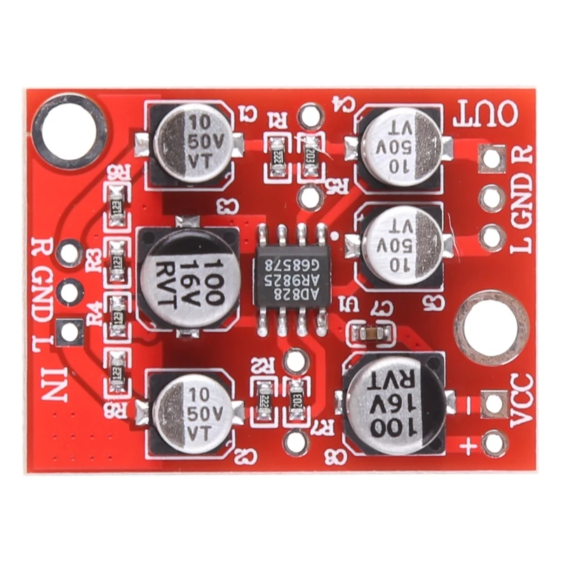 

DC 5V-15V 12V AD828 стерео усилитель мощности плата усилителя модуля