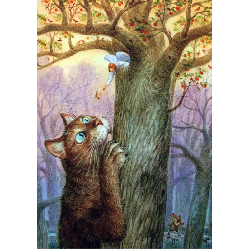 

Diy кошки и ангелы 5d квадратный домашний декор Алмазная вышивка Алмазная картина вышивка крестиком рукоделие ремесла Алмазная мозаика Lk1