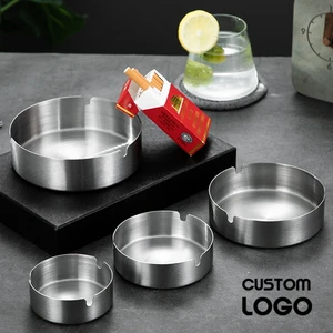 Laser Engraving Ashtray Personalization Free Customization Cigar Ash Tray Thickened Stainless Steel Garbage Storage Container 10 item image