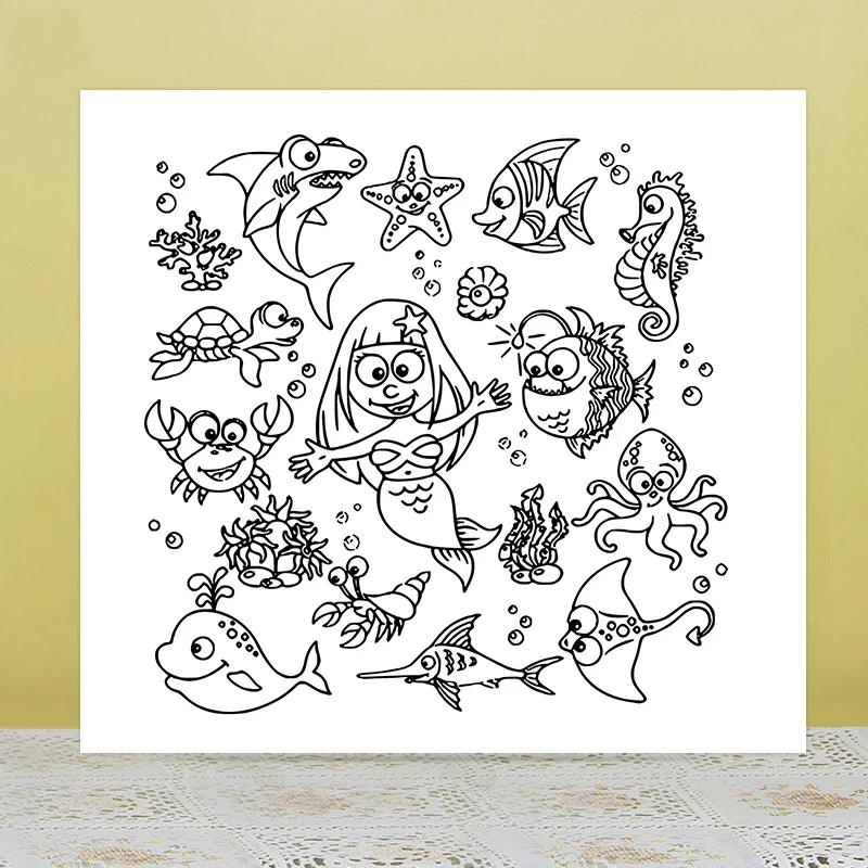 Прозрачные штампы/уплотнения AZSG для скрапбукинга сделай сам/изготовления