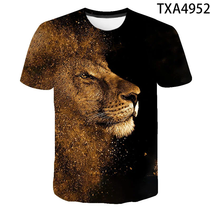 2020 новый Лев 3D футболка для мужчин женщин детей с изображением животного Лето
