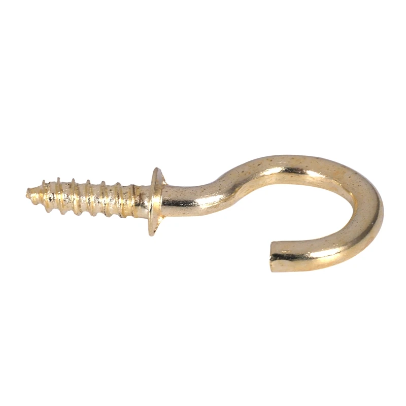 

Bag of 100 pcs Copper plating cup hooks. 25mm (1 inch)