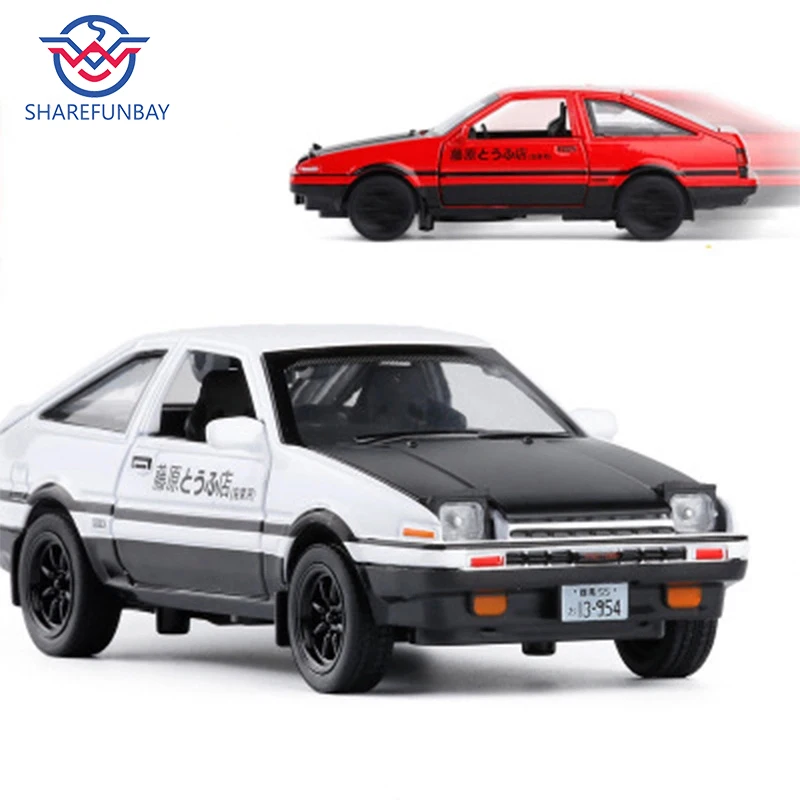 Новый Начальная D Toyota AE86 1:28 сплава модели автомобиля с рисунком аниме Форсаж