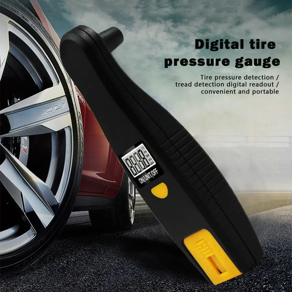 Манометр цифровой измеритель давления в шинах с ЖК-дисплеем для автомобилей и