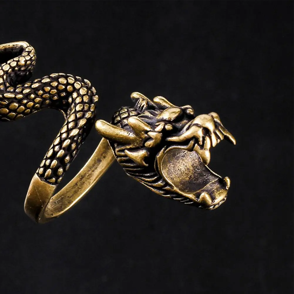 

Retro Dragon-Holder Ring Rack Finger Clip Bronze Opening Adjustable Holder Accessories Gift