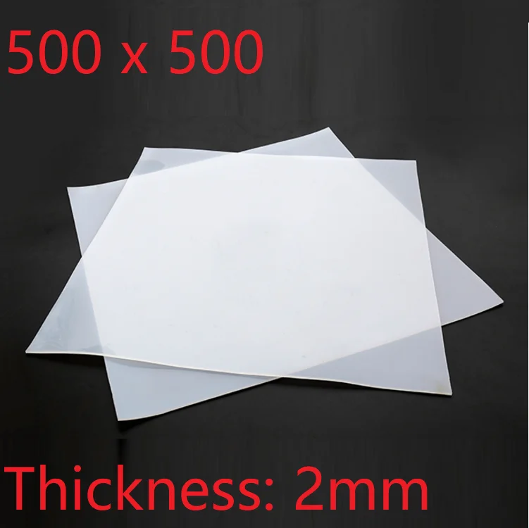 Лист силиконовый плоский толщиной 2 мм ширина 500x500 термостойкий | Обустройство